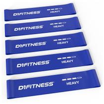 Mini Band Forte D1FITNESS Azul 5und Resistência Pesada