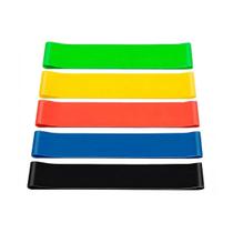 Mini Band Kit Faixas Elásticas para Exercícios 5 Bandas de Resistência para Yoga Pilates Alongamento Treino de Força e Reabilitação