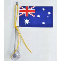 Mini Bandeira Austrália Com Ventosa Poliéster 5,5Cm X 8,5Cm