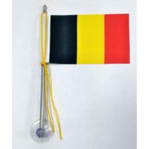 Mini Bandeira Bélgica Com Ventosa Poliéster (5,5Cm X 8,5Cm) - Sp Bandeiras