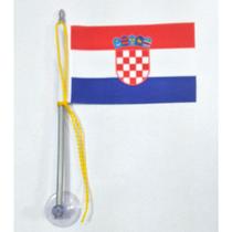 Mini Bandeira Croácia C/ Ventosa Poliéster (5,5cm X 8,5cm) - SP Bandeiras