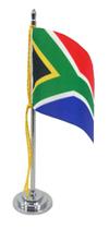 Mini Bandeira de Mesa África do Sul 15 cm Poliéster