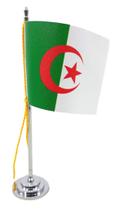 Mini Bandeira de Mesa Argélia 15 cm Poliéster