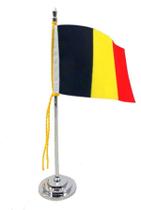Mini Bandeira De Mesa Bélgica 15 Cm Poliéster Mini Bandeira De Mesa Bélgica 15 Cm Poliéster