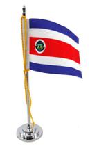 Mini Bandeira de Mesa Costa Rica 15 cm Poliéster - SP Bandeiras