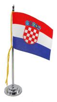 Mini Bandeira De Mesa Croácia 15 Cm Poliéster