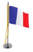 Mini Bandeira de Mesa da França 15 cm Poliéster - SP Bandeiras