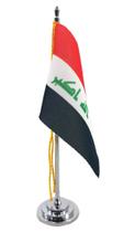 Mini Bandeira de Mesa da Iraque 15 cm Poliéster - SP Bandeiras