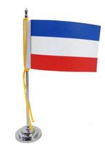 Mini Bandeira De Mesa Da Iugoslávia 15 Cm (mastro) Poliéster