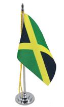 Mini Bandeira De Mesa Da Jamaica 15 Cm Poliéster