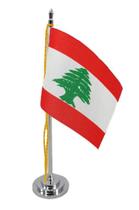 Mini Bandeira de Mesa da Líbano 15 cm Poliéster Mini Bandeira de Mesa da Líbano 15 cm Poliéster