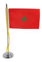 Mini Bandeira de Mesa da Marrocos 15 cm Poliéster - SP Bandeiras