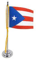 Mini Bandeira de Mesa da Porto Rico 15 cm Poliéster - SP Bandeiras