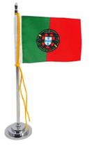Mini Bandeira De Mesa Da Portugal 15 Cm Poliéster - Sp Bandeiras