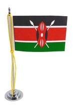 Mini Bandeira de Mesa da Quênia 15 cm Poliéster - SP Bandeiras