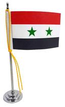 Mini Bandeira De Mesa Da Síria 15 Cm Poliéster