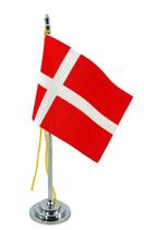 Mini Bandeira de Mesa Dinamarca 15 cm Poliéster