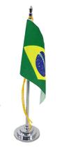 Mini Bandeira de Mesa do Brasil 15 cm Poliéster