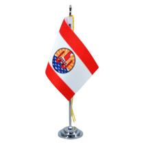 Mini Bandeira De Mesa Do Taiti Poliéster 15 Cm (mastro)