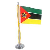 Mini Bandeira de Mesa MOÇAMBIQUE 15 cm Poliéster - SP Bandeiras