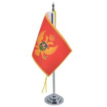 Mini Bandeira de Mesa Montenegro Poliéster 15 cm (Mastro)