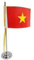 Mini Bandeira de Mesa Vietnâ 15 cm Poliéster - SP Bandeiras