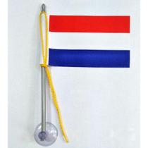 Mini Bandeira Holanda Com Ventosa Poliéster (5,5Cm X 8,5Cm)