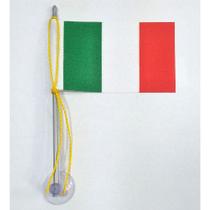 Mini Bandeira Itália C/ Ventosa Poliéster (5,5cm X 8,5cm)