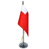 Mini Bandeira Mesa Abu Dhabi Com 8cm X 5,5cm 15cm Mastro