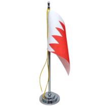 Mini Bandeira Mesa Bahrein Com 8cm X 5,5cm 15cm Mastro