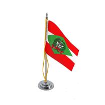 Mini Bandeira Mesa De Santa Catarina Mastro 15 Cm - Sp Bandeiras