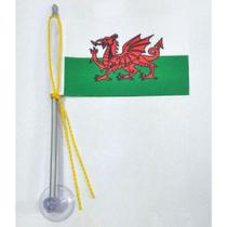 Mini Bandeira País De Gales Ventosa Poliéster 5,5Cm X 8,5Cm
