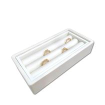 Mini Bandeja de Aneis Offwhite com roletes 10X20