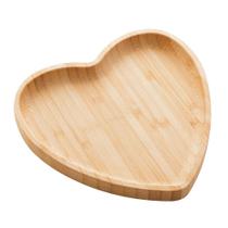 Mini Bandeja de Bambu Coração Heart 12,5cm Lyor