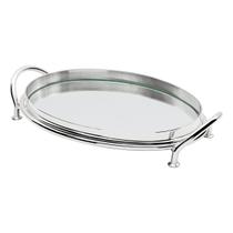 Mini Bandeja Fiocco Prata com Espelho Mini Bandeja Fiocco Prata com Espelho