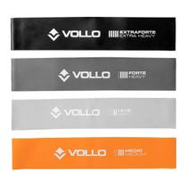 Mini Bands Kit Com 4 Faixas De Exercício Vollo