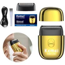 Mini Barbeador Elétrico Kemei KM C50 Compacto Recarregável Barba Rosto Entrega Rápida Mini Barbeador Elétrico Kemei KM C50 Compacto Recarregável Barba Rosto Entrega Rápida