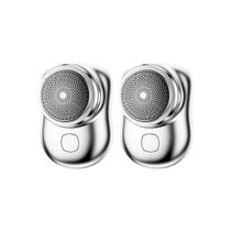 Mini Barbeador Elétrico Original Para Uso Seco Úmido Prateado