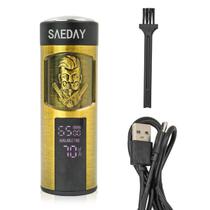 Mini Barbeador Eletrônico Recarregável - Display Digital