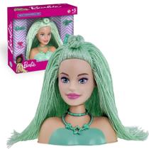 Mini Barbie Styling Head Cabelo Verde Boneca Original Pupee