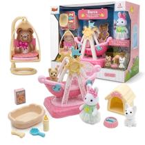 Mini Barca Cenário Parque De Diversões Brinquedo Casinha Feliz