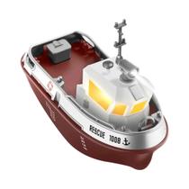 Mini Barco RC S820 132 Com Motor Duplo, À Prova D'Água, Luz LED, Controle Remoto, Modelo Elétrico De