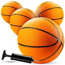 Mini Basketball Bedwina tamanho 3 a 18 cm, pacote com 4 com bomba Mini Basketball Bedwina tamanho 3 a 18 cm, pacote com 4 com bomba