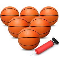 Mini Basketball Dilabnba 6" Orange para crianças (6 unidades) com bomba