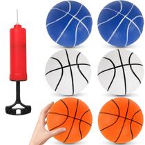 Mini Basketball M SANMERSEN, pacote com 6, 6,3 cm com bomba de PVC para crianças