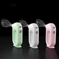 Mini Batedeira de Mão Elétrica Portátil Recarregável USB 4 Velocidades Sem Fio Batedor de Ovos