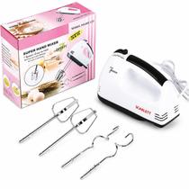 Mini Batedeira de Mãos 110V Bate Bolo Ovos Chantily Clara de Neve Massa 7 Velocidades Omelete Misturador Scarlett Batedor Removível Alça Ergonômica