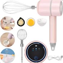 Mini Batedeira Elétrica Portátil De Mão Mixer Ovos Aço Inox 2 Em 1