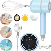 Mini Batedeira Elétrica Portátil Mixer Ovos Aço Inox 2 Em 1 Mini Batedeira Elétrica Portátil Mixer Ovos Aço Inox 2 Em 1