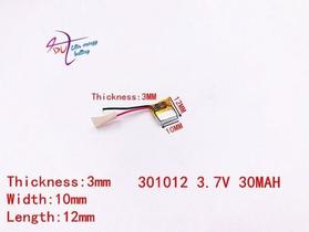 Mini Bateria 3,7v 30mah 3mm X 10mm X 12mm 301012 -
